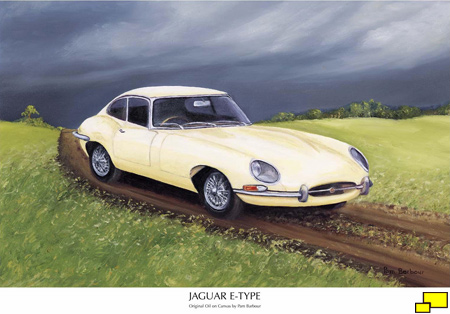 Jaguar E-Type Coupe painting