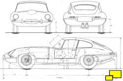 Jaguar E-Type Coupe drawing