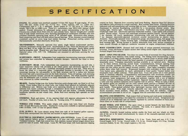 Jaguar E-Type brochure cover